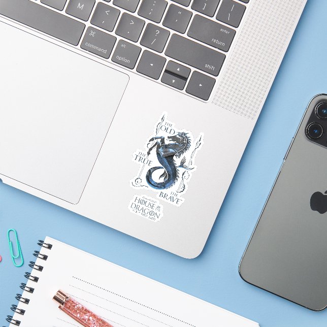 HAUS DES DRAGONS | House Velaryon Sigil Aufkleber (Laptop mit iPhone)