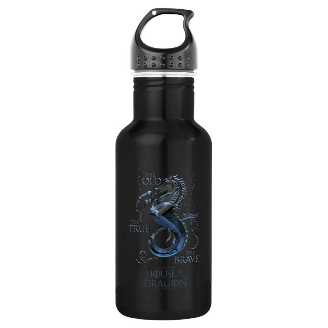 HAUS DES DRAGONS | House Velaryon Sigil Edelstahlflasche (Vorderseite)