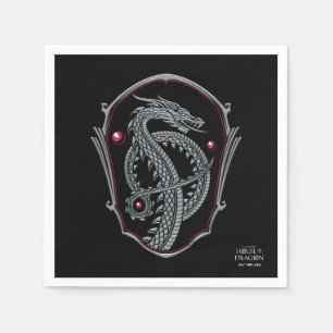 HAUS DES DRAGONS Silver Dragon Abzeichen Napkins Serviette