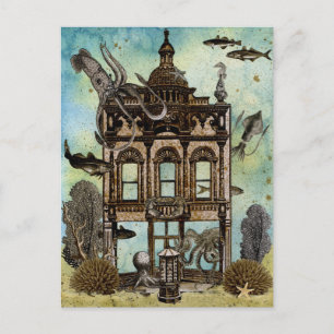 Haus des Kraken Unterwasser-Postkarte Postkarte