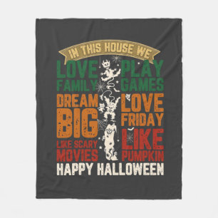 Haus Frohes Halloween Monster Spinnennetze Fleecedecke