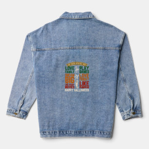 Haus Frohes Halloween Monster Spinnennetze Jeansjacke
