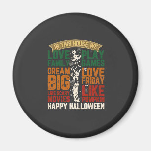 Haus Frohes Halloween Monster Spinnennetze Magnet