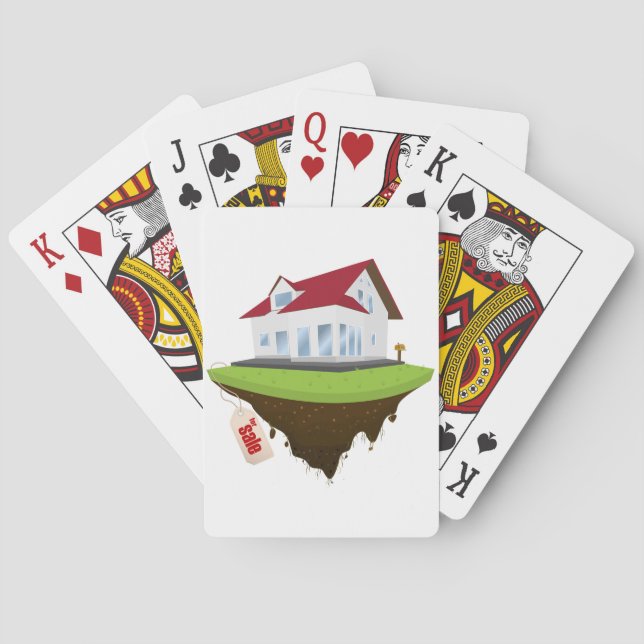 Haus für Verkaufs-Spielkarten Spielkarten (Rückseite)