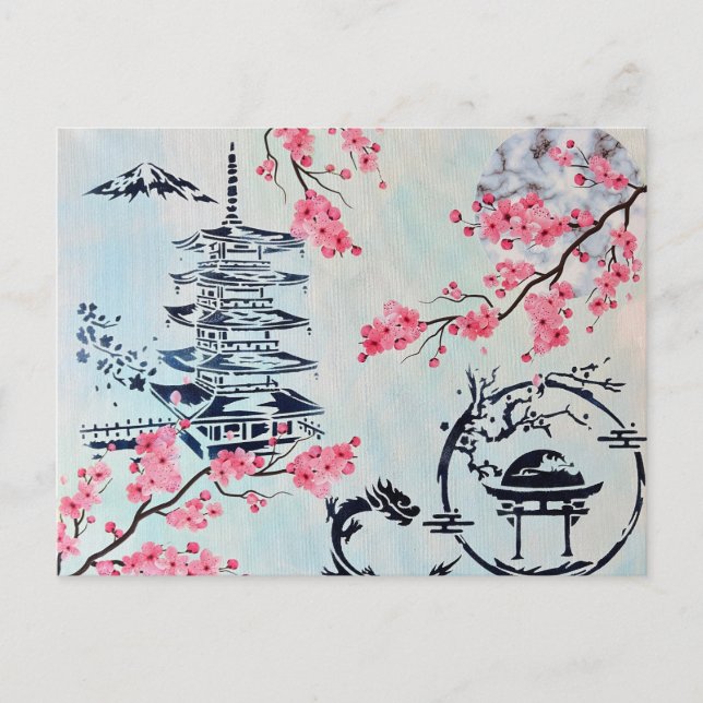 Haus Geisha Postkarte (Vorderseite)