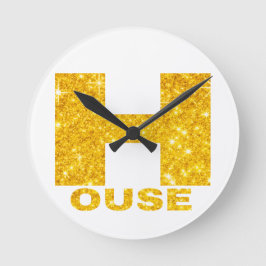 HAUS GOLD & GLITZER DESIGN #2 RUNDE WANDUHR