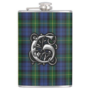 Haus Gordon-Clantartan-alter Schottland-Flasche Flachmann