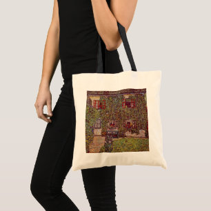 Haus Guardaboschi von Gustav Klimt, Vintage Art Tragetasche