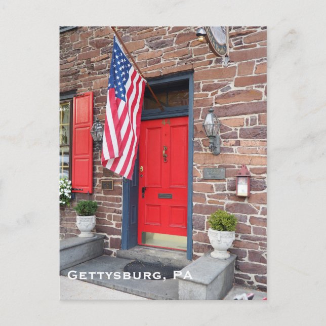 Haus im Kolonialstil in Gettysburg Pennsylvania Postkarte (Vorderseite)