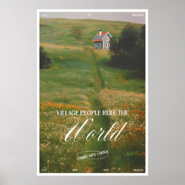 Haus im Wiesengelände Kunst Druck Dorf Poster