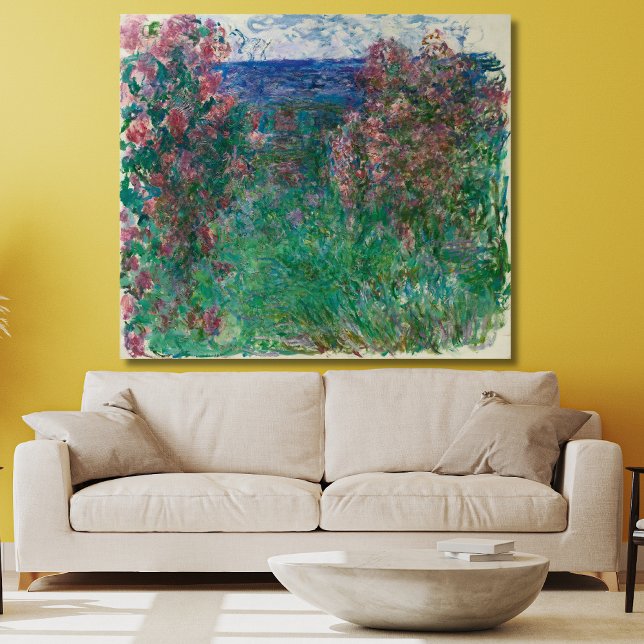 Haus in den Rose, Monet Leinwanddruck (Von Creator hochgeladen)