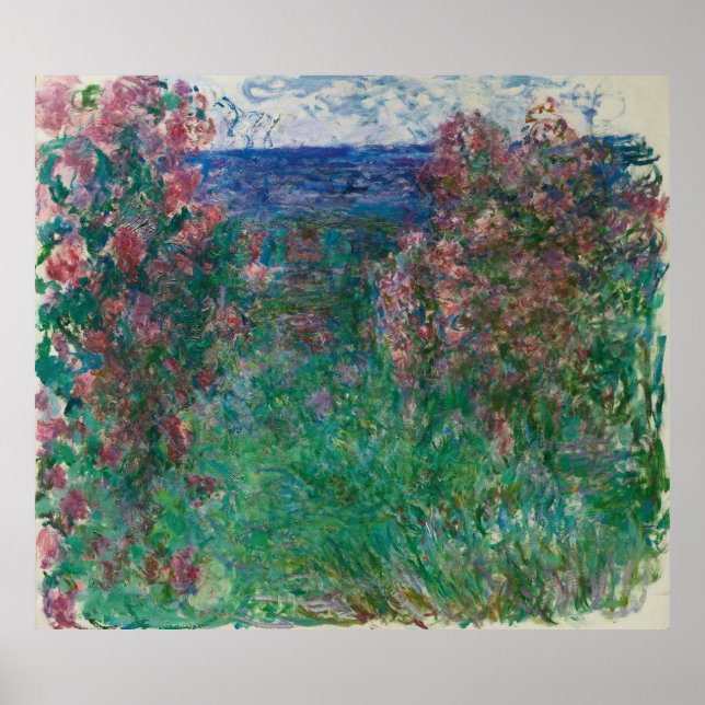 Haus in den Rose, Monet Poster (Vorne)