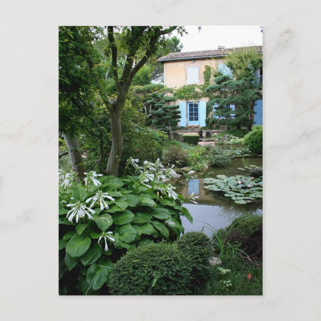 Haus in einem schönen Garten Postkarte 1 (Vorderseite)