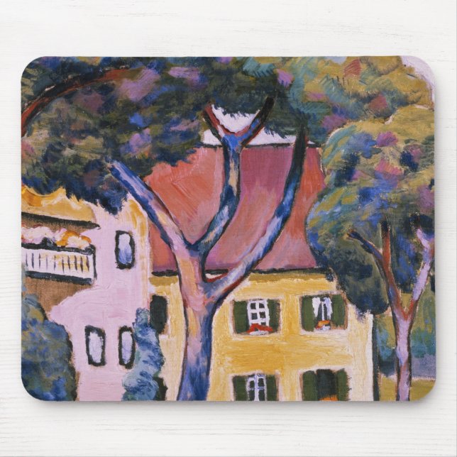 Haus in einer Landschaft Mousepad (Vorne)