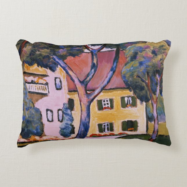 Haus in einer Landschaft Zierkissen (Vorderseite)