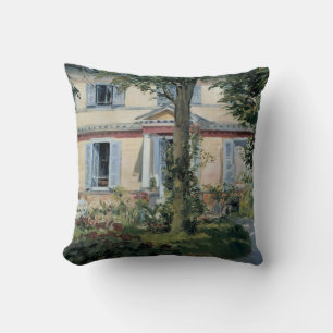 Haus in Rueil von Edouard Manet Kissen