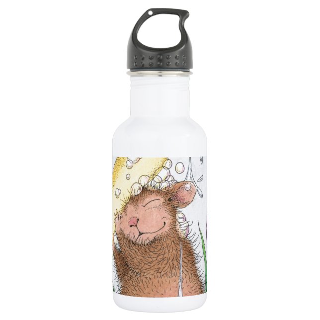 Haus-Maus Designs® - guter sauberer Spaß Edelstahlflasche (Vorderseite)