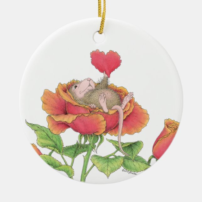 Haus-Maus Designs® - Valentinstag-Verzierung Keramikornament (Vorne)