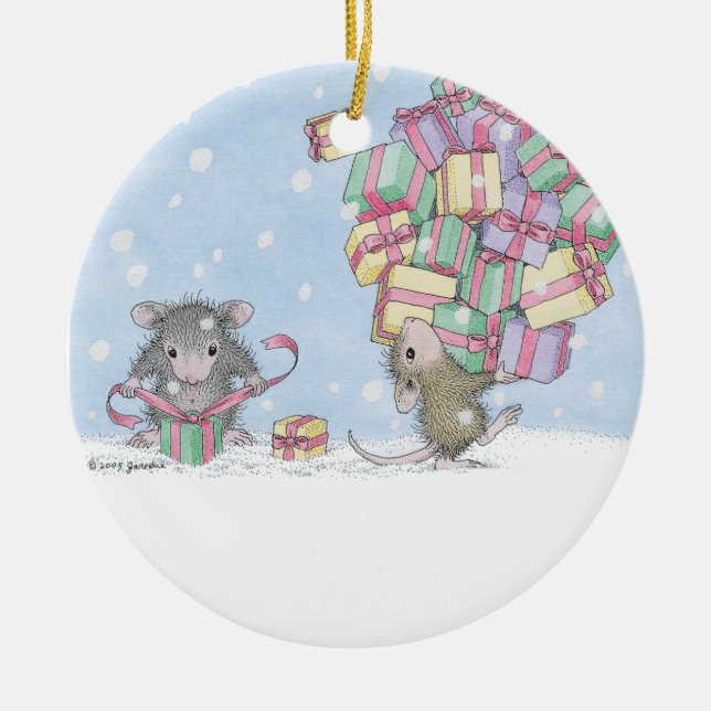 Haus-Maus Designs® - Verzierung Keramik Ornament (Vorne)