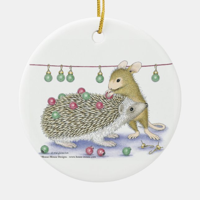 Haus-Maus Designs® - Verzierung Keramik Ornament (Vorne)