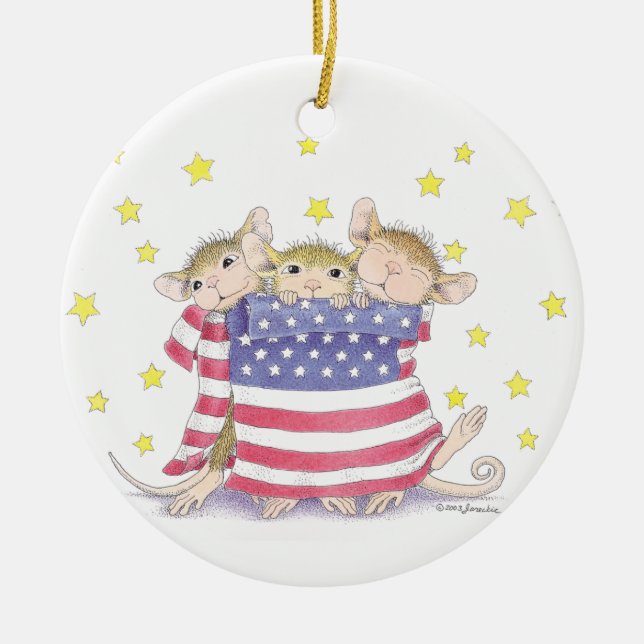 Haus-Maus Designs® - Verzierungen Keramik Ornament (Vorne)