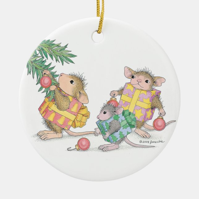 Haus-Maus Designs® - Verzierungen Keramik Ornament (Vorne)