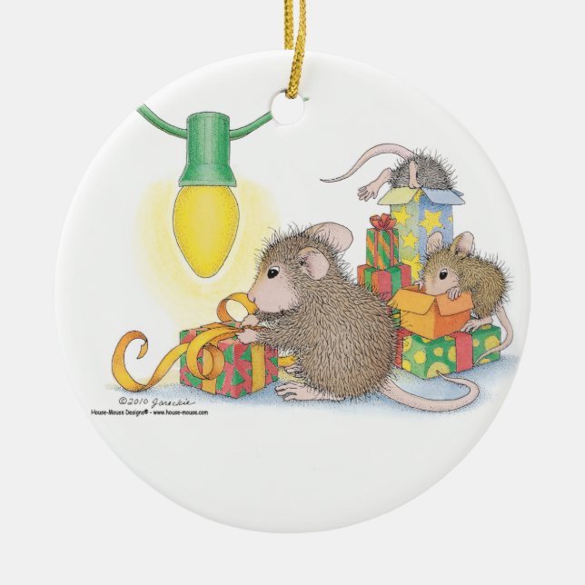 Haus-Maus Designs® - Verzierungen Keramik Ornament (Vorne)