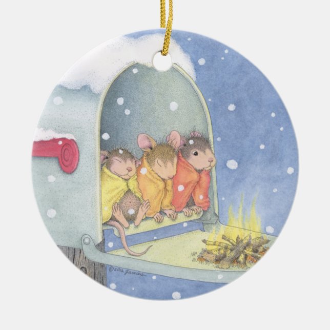 Haus-Maus Designs® - Verzierungen Keramik Ornament (Vorne)