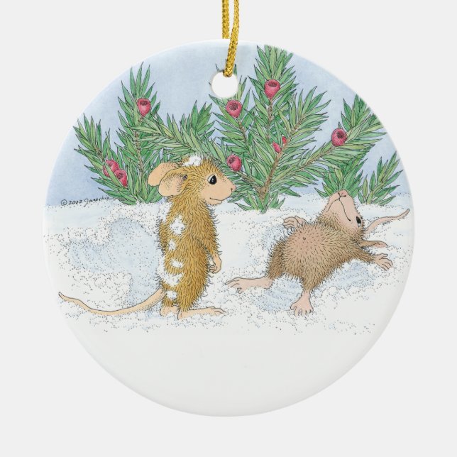 Haus-Maus Designs® - Verzierungen Keramik Ornament (Vorne)