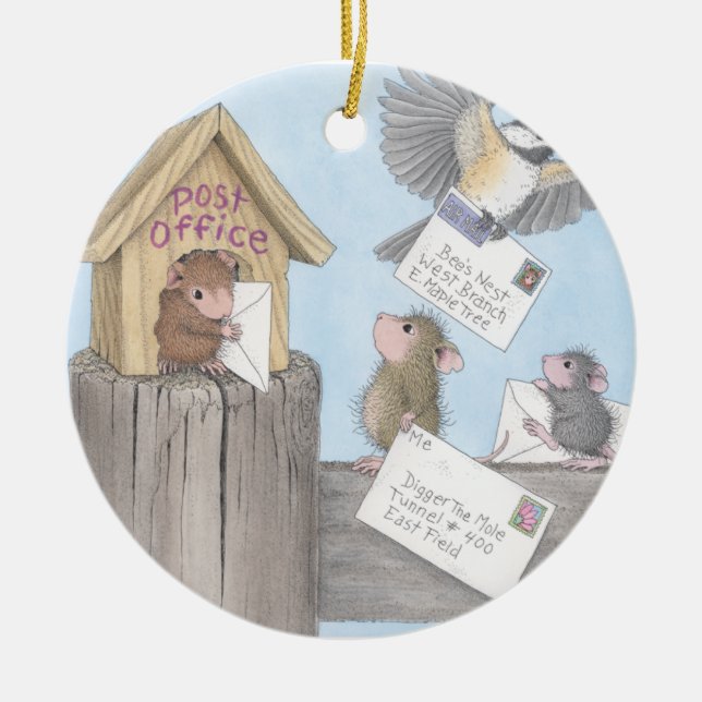Haus-Maus Designs® - Verzierungen Keramikornament (Vorne)