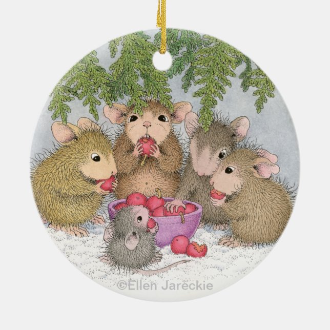Haus-Maus Designs® - Weihnachtsverzierung Keramikornament (Hinten)