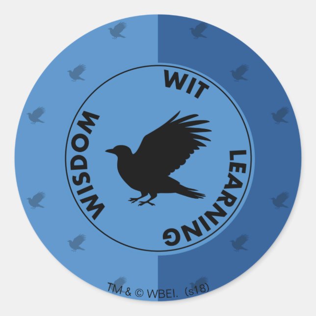 Haus-Merkmale Harry Potters | RAVENCLAW™ grafisch Runder Aufkleber (Vorderseite)