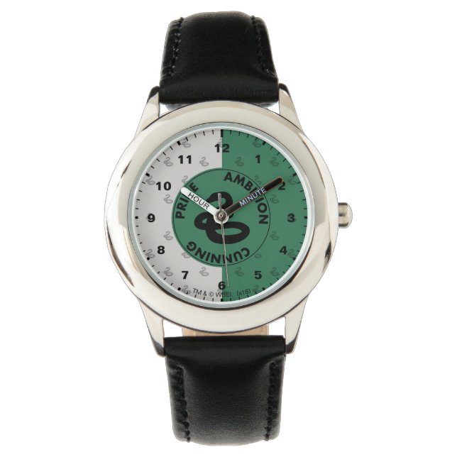 Haus-Merkmale Harry Potters | SLYTHERIN™ grafisch Armbanduhr (Vorderseite)