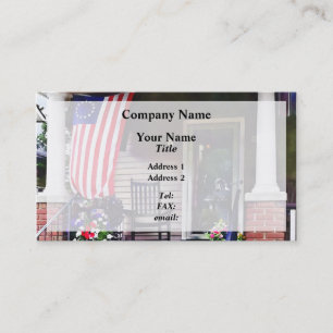 Haus mit Betsy-Ross-Flagge Visitenkarte