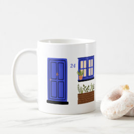 Haus mit blauer Tür mit individuellem Angebot Kaffeetasse