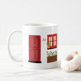 Haus mit roter Tür mit individuellem Angebot Kaffeetasse