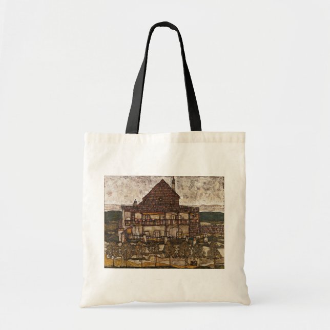 Haus mit Steindach von Egon Schiele Tragetasche (Vorne)