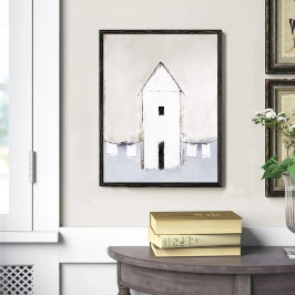 Haus mit Wäsche Poster