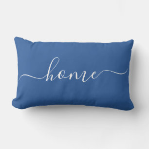 Haus Navy Blau Zitat Kalligrafie Minimalistisch Ei Lendenkissen