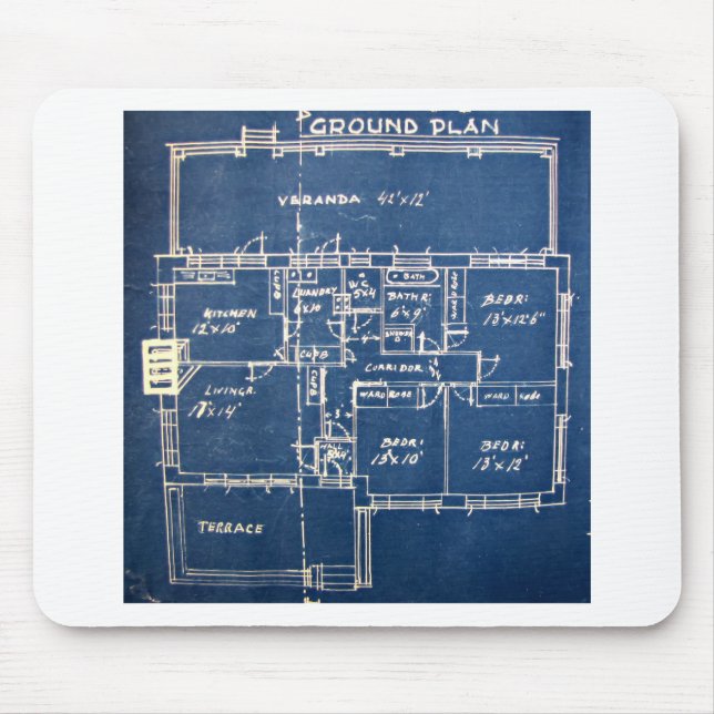 Haus-Pläne Mousepad (Vorne)