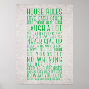 Haus-Regeln Poster