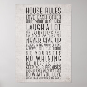 Haus-Regeln Poster