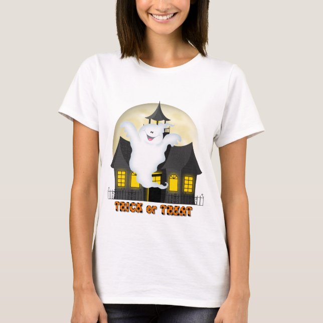 Haus-Spaß-T - Shirt Halloweens Spuk (Vorderseite)