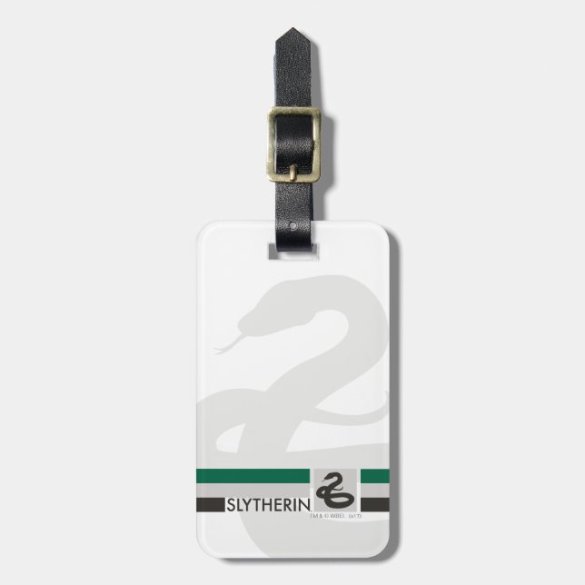 Haus-Stolz-Grafik Harry Potters | Slytherin Gepäckanhänger (Vorderseite vertikal)