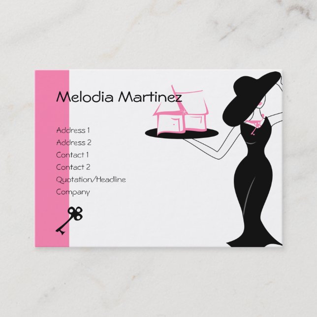 Haus und Schlüssel Visitenkarte (Vorderseite)