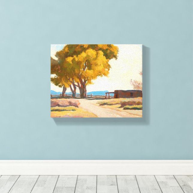 Haus von Maynard Dixon Leinwanddruck (Insitu (Holzboden))