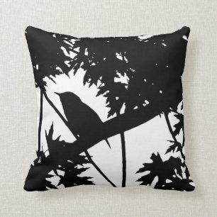 Haus-Zaunkönig-Silhouette-Liebe-Vogel-Aufpassen Kissen