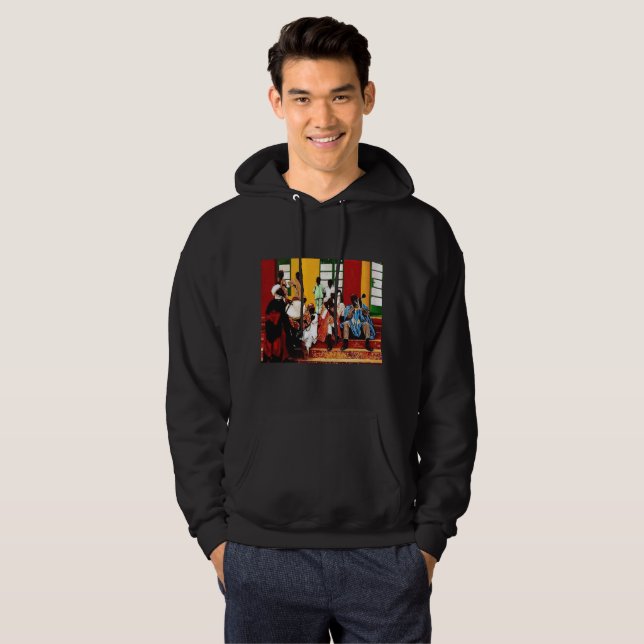 Hausa-Musiker ohne Text Hoodie (Vorne ganz)