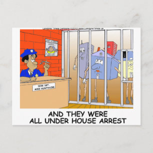 Hausarrest Funny Police Tasse T-Shirts Karten Gesc