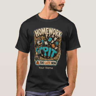 Hausaufgaben-Grube Lustiges Schüler Personalized T T-Shirt